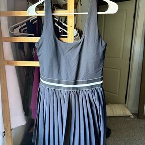 Gray Pleated Dress